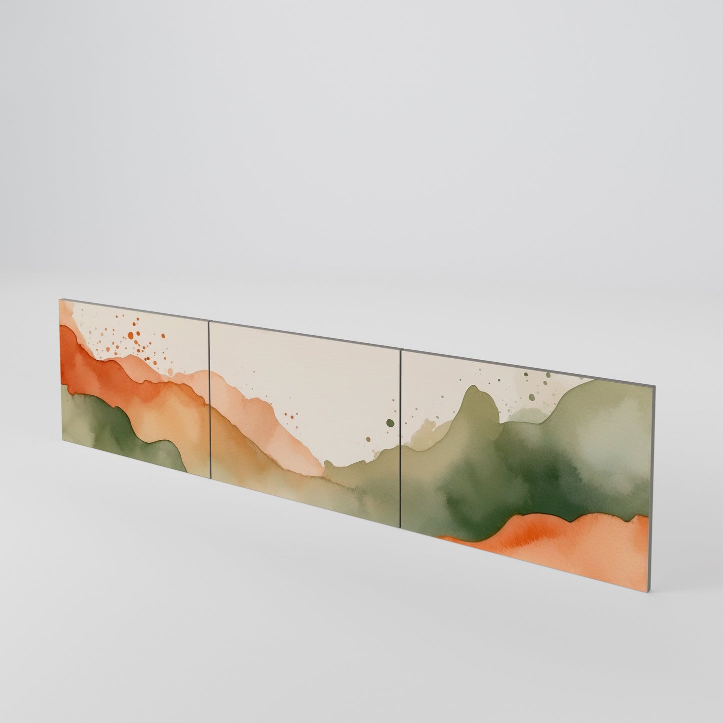WATERCOLOUR PEAKS Set di 3 ante per mobile TV