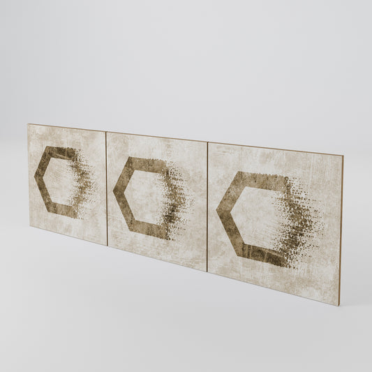 HEXAGONAL SHAPES Set di 3 ante per madia