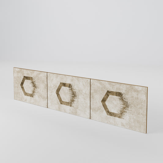 HEXAGONAL SHAPES Set di 3 ante per mobile TV