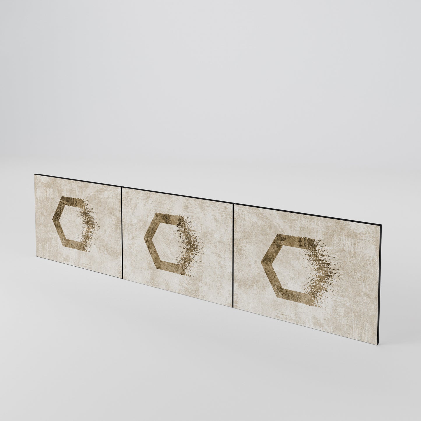 HEXAGONAL SHAPES Set di 3 ante per mobile TV