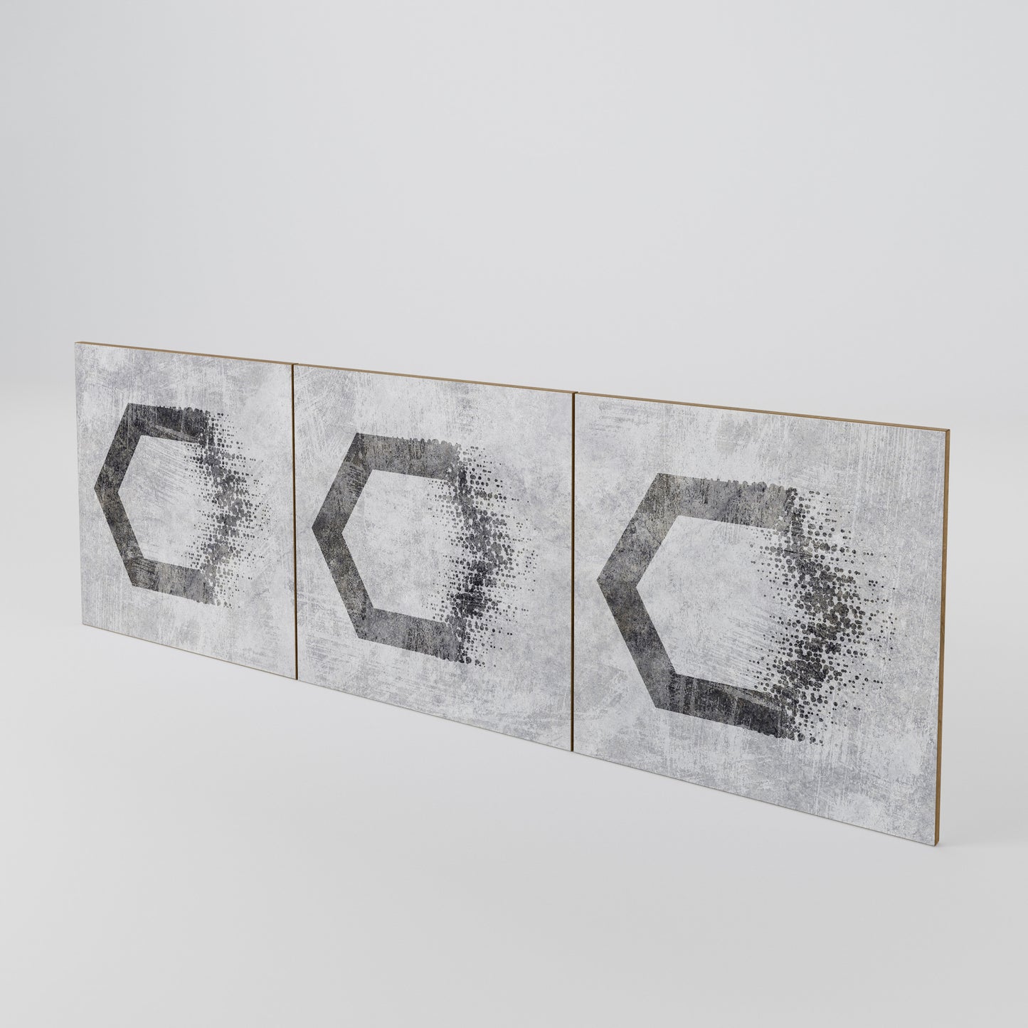 HEXAGONAL FIGURES Set di 3 ante per madia