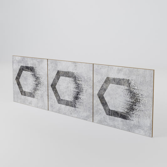 HEXAGONAL FIGURES Set di 3 ante per madia