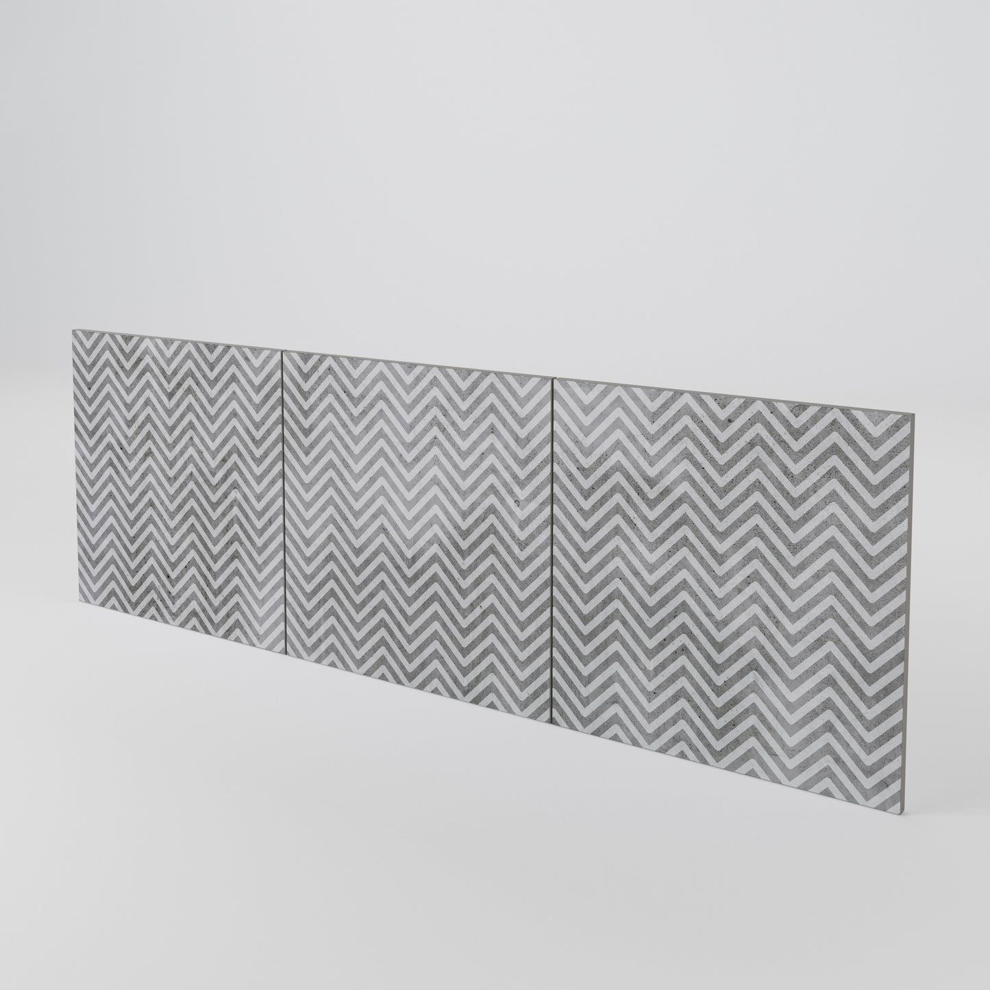 CONCRETE ZIG ZAG Set di 3 ante per madia