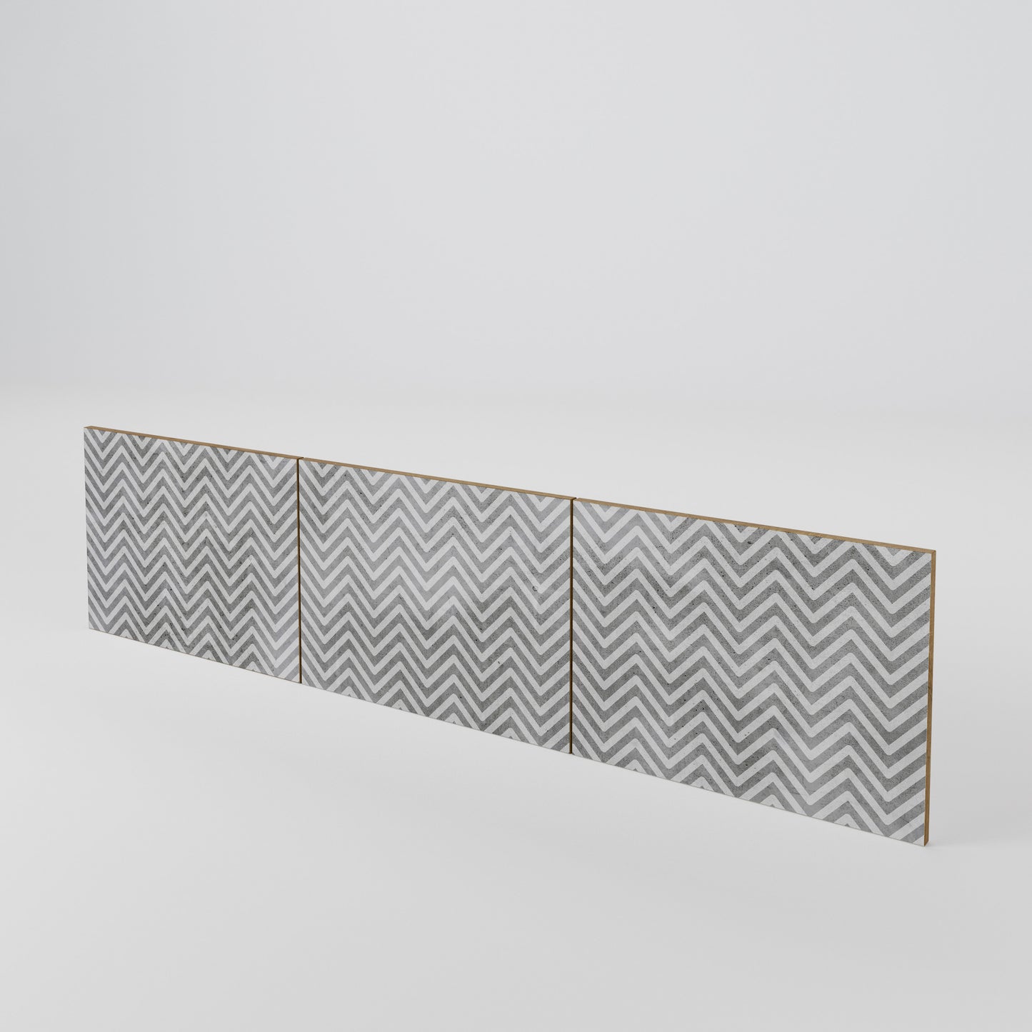 CONCRETE ZIG ZAG Set di 3 ante per mobile TV