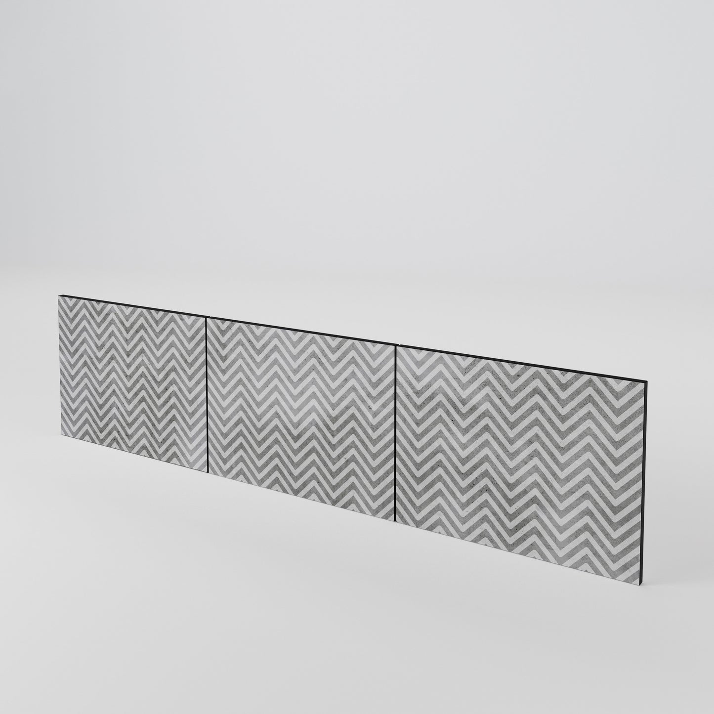 CONCRETE ZIG ZAG Set di 3 ante per mobile TV