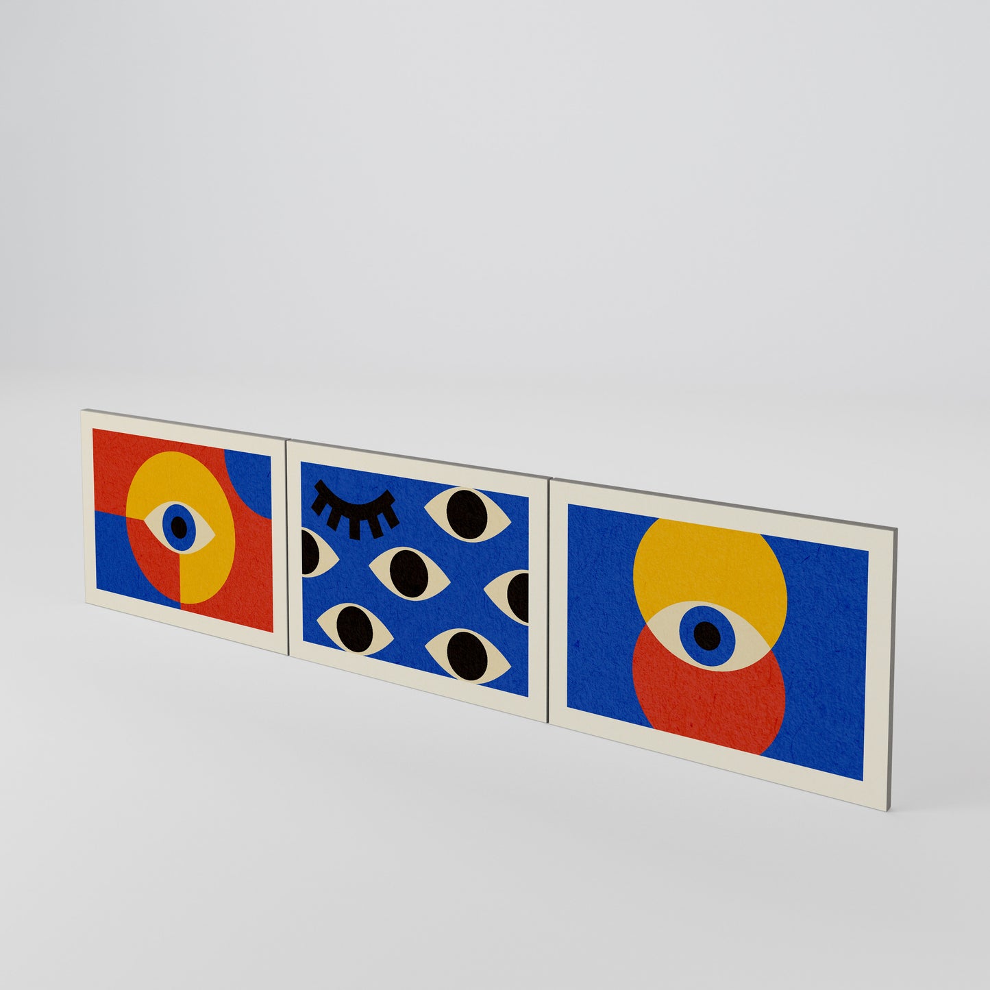 GEOMETRIC EYES Set di 3 ante per mobile TV