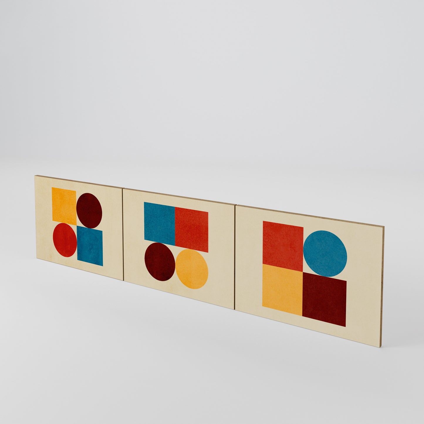 GEOMETRIC PUZZLE Set di 3 ante per mobile TV