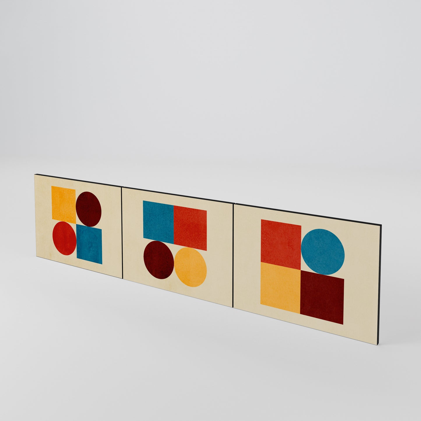 GEOMETRIC PUZZLE Set di 3 ante per mobile TV