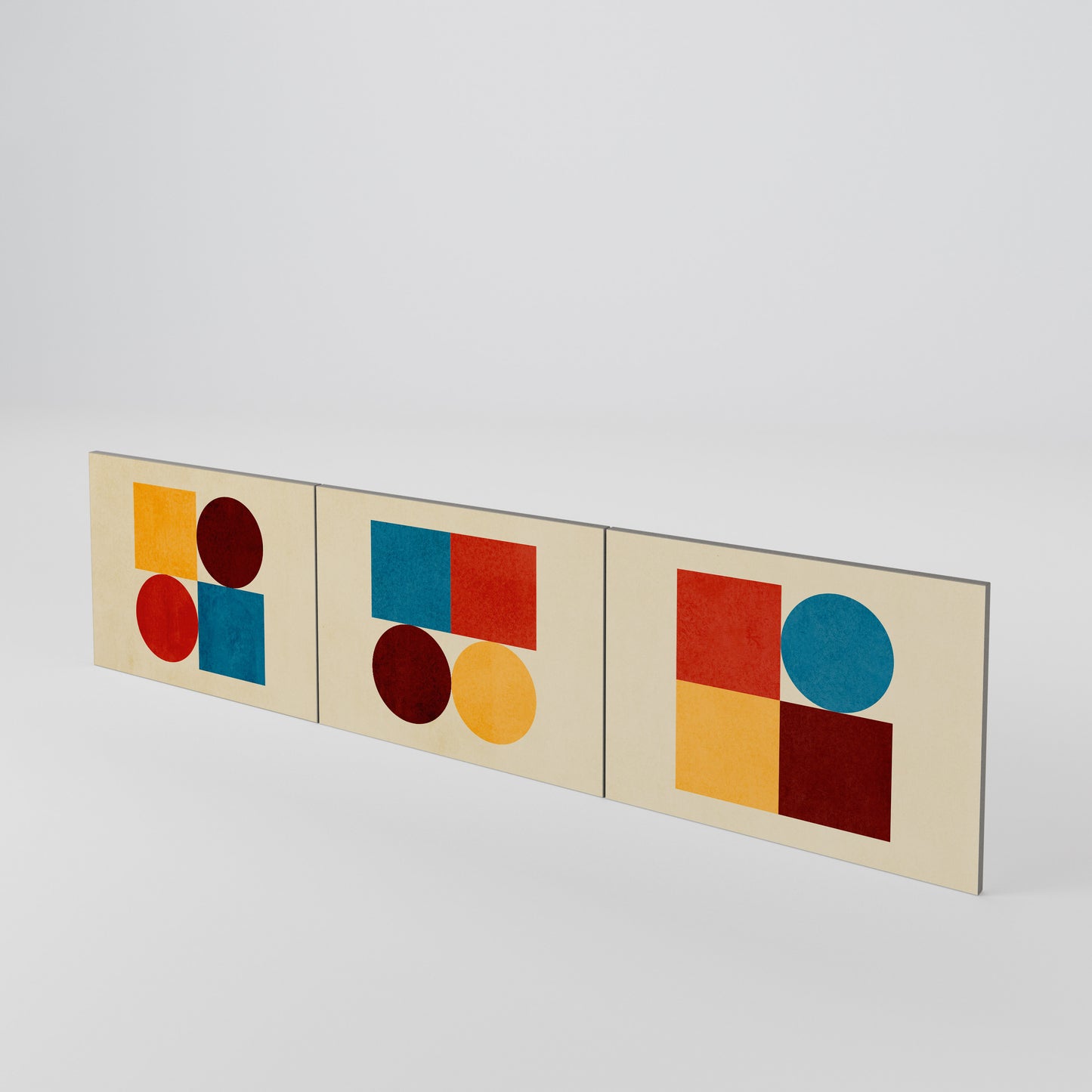 GEOMETRIC PUZZLE Set di 3 ante per mobile TV