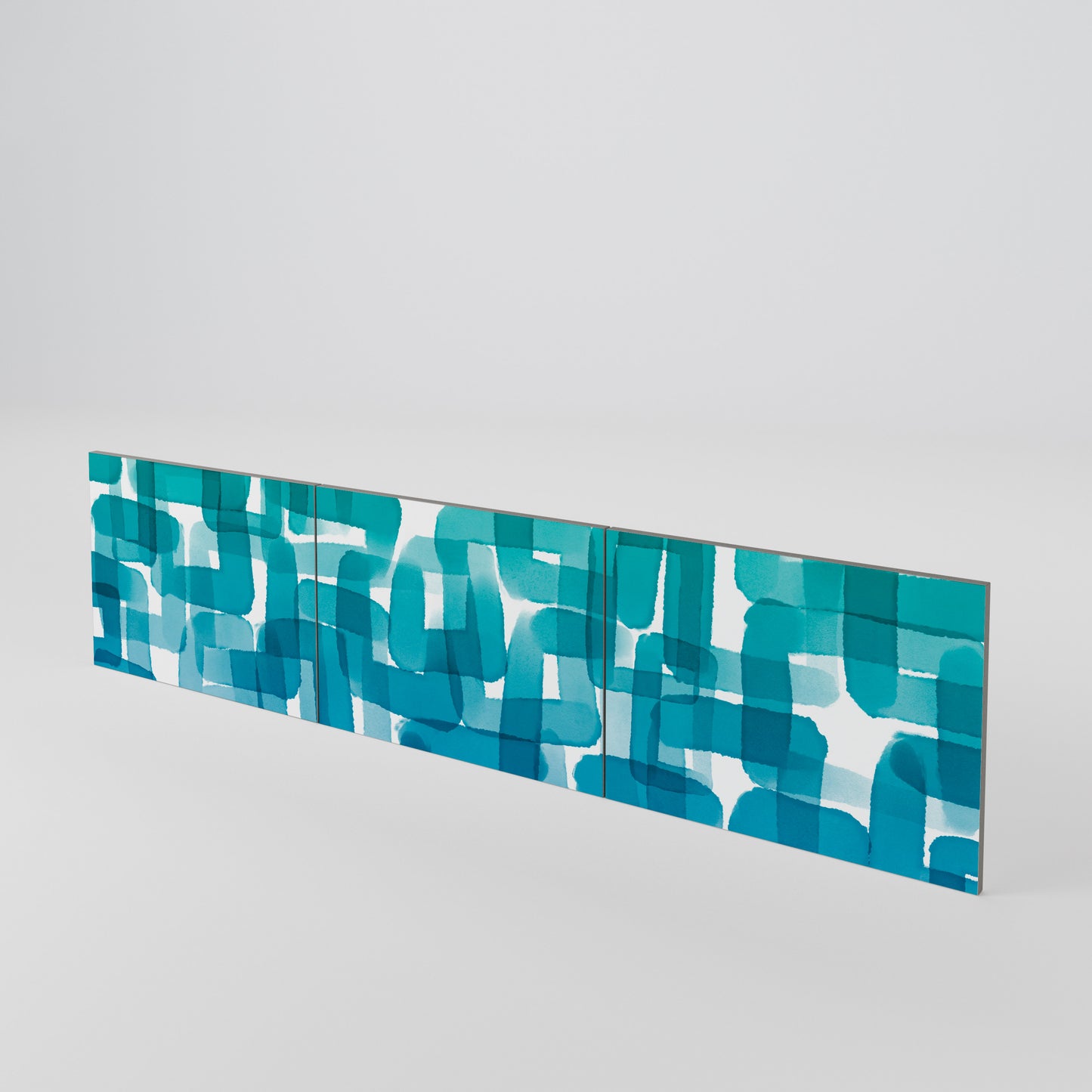 TURQUOISE RECTANGLES Set di 3 ante per mobile TV