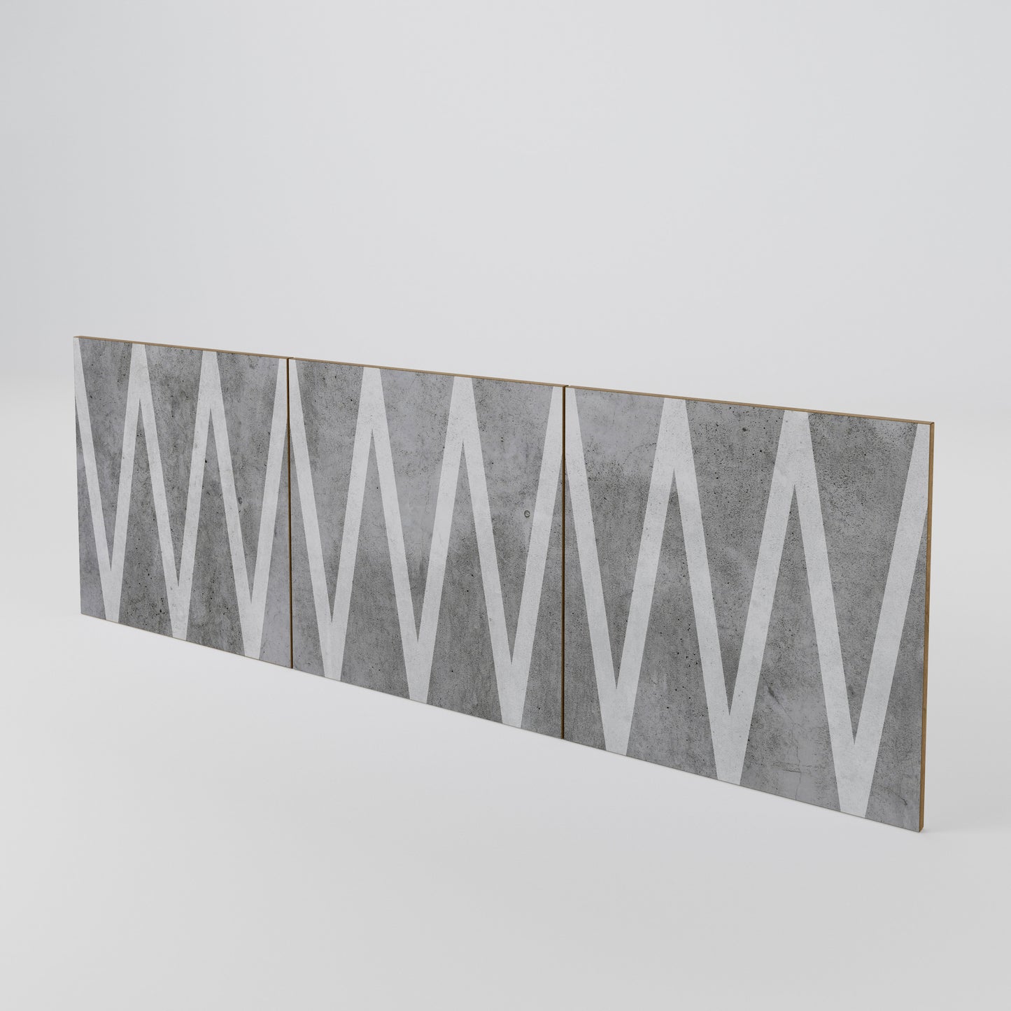 SOLID ZIG ZAG 3-Piece Sideboard Door Set