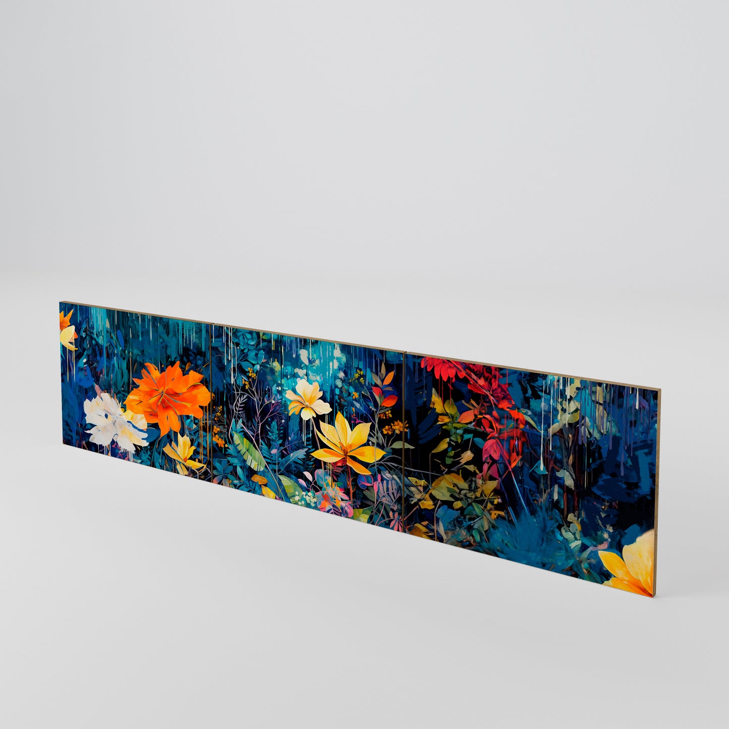 MIDNIGHT BLOSSOM Set di 3 ante per mobile TV
