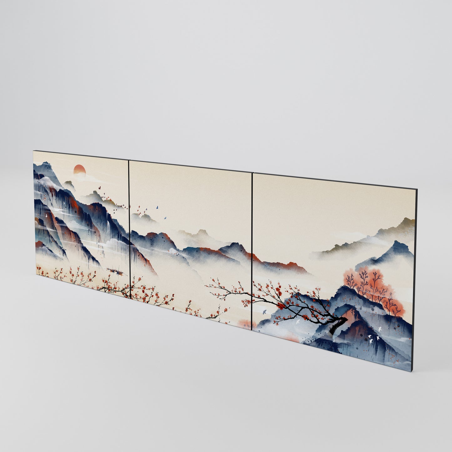 JAPANESE LANDSCAPE Set di 3 ante per madia