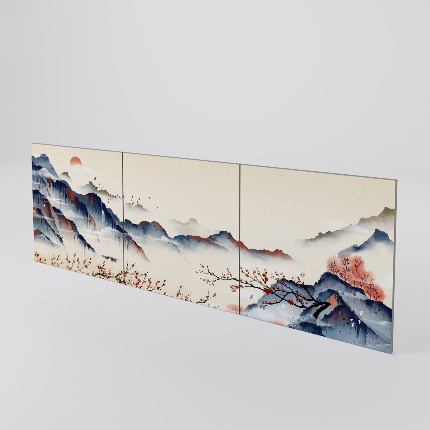 JAPANESE LANDSCAPE Set di 3 ante per madia