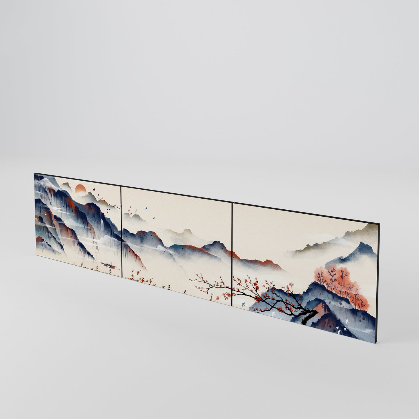 JAPANESE LANDSCAPE Set di 3 ante per mobile TV