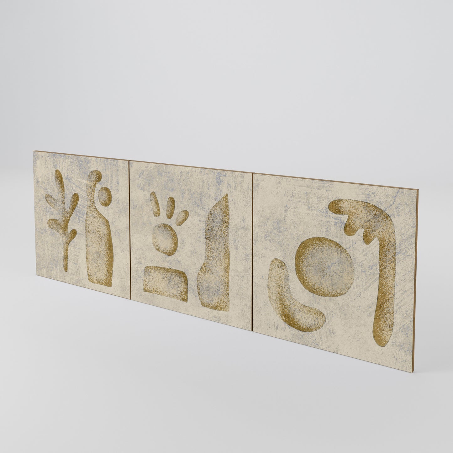 SAND SCULPTURES Set di 3 ante per madia