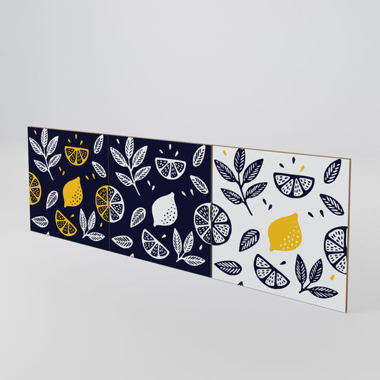 CITRUS BLACK AND WHITE Set di 3 ante per madia