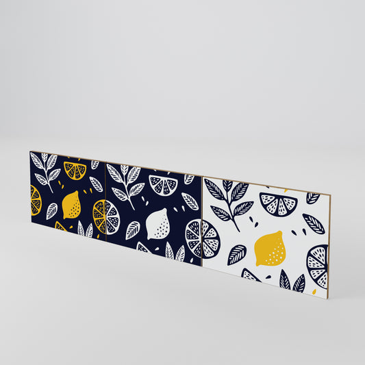 CITRUS BLACK AND WHITE Set di 3 ante per mobile TV