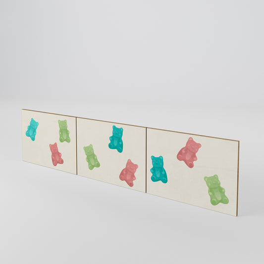 GUMMY BEARS Set di 3 ante per mobile TV
