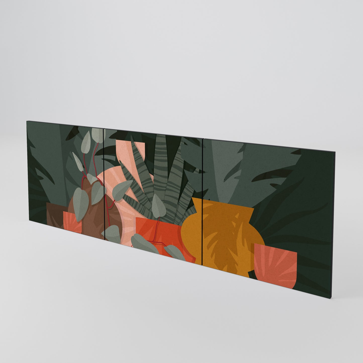 TROPICAL COMPOSITION Set di 3 ante per madia