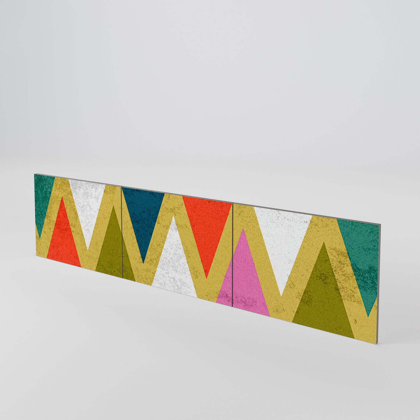 COLORFUL TRIANGLES Set di 3 ante per mobile TV