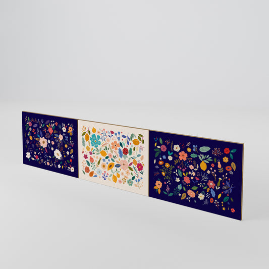 FLORAL COMBINATION Set di 3 ante per mobile TV
