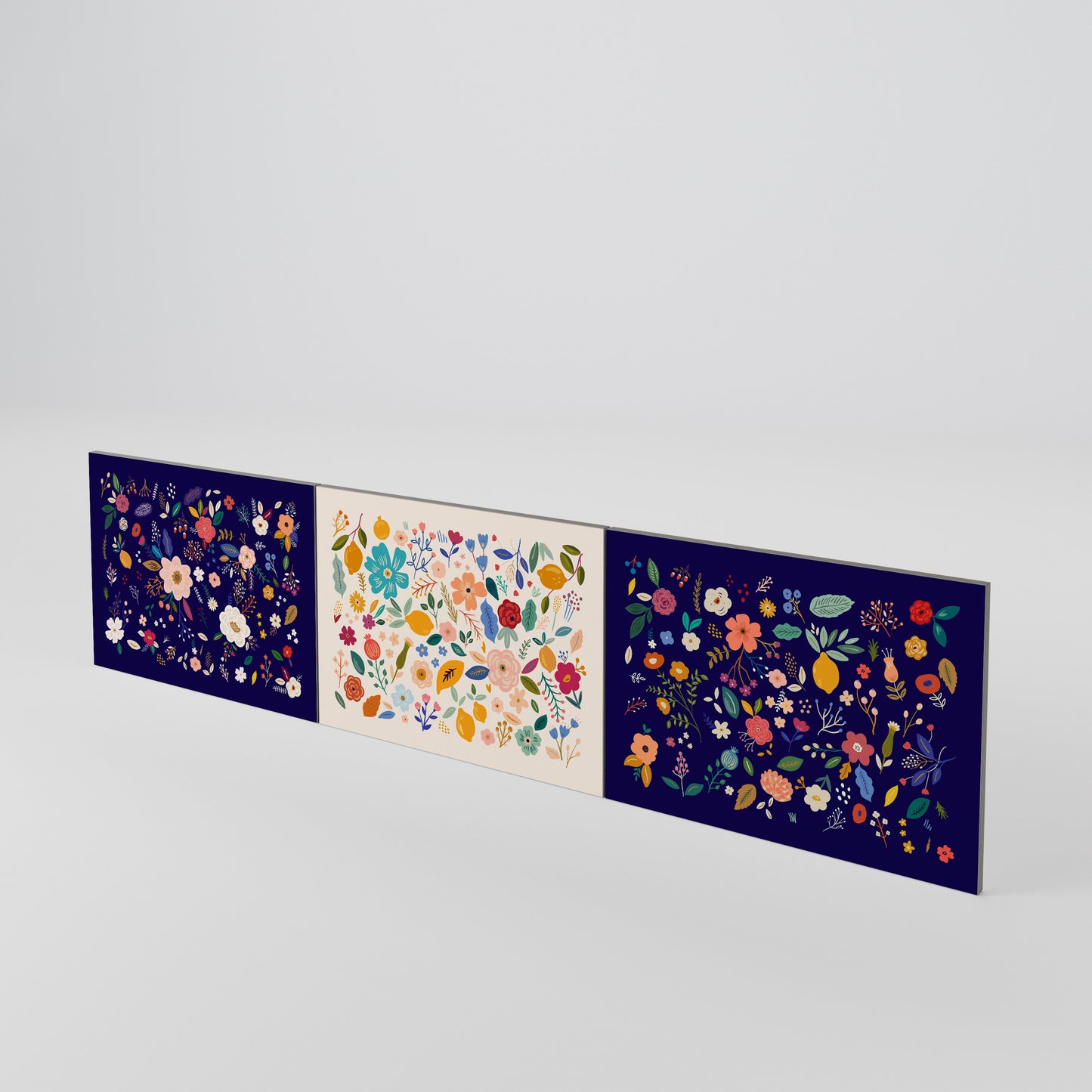 FLORAL COMBINATION Set di 3 ante per mobile TV