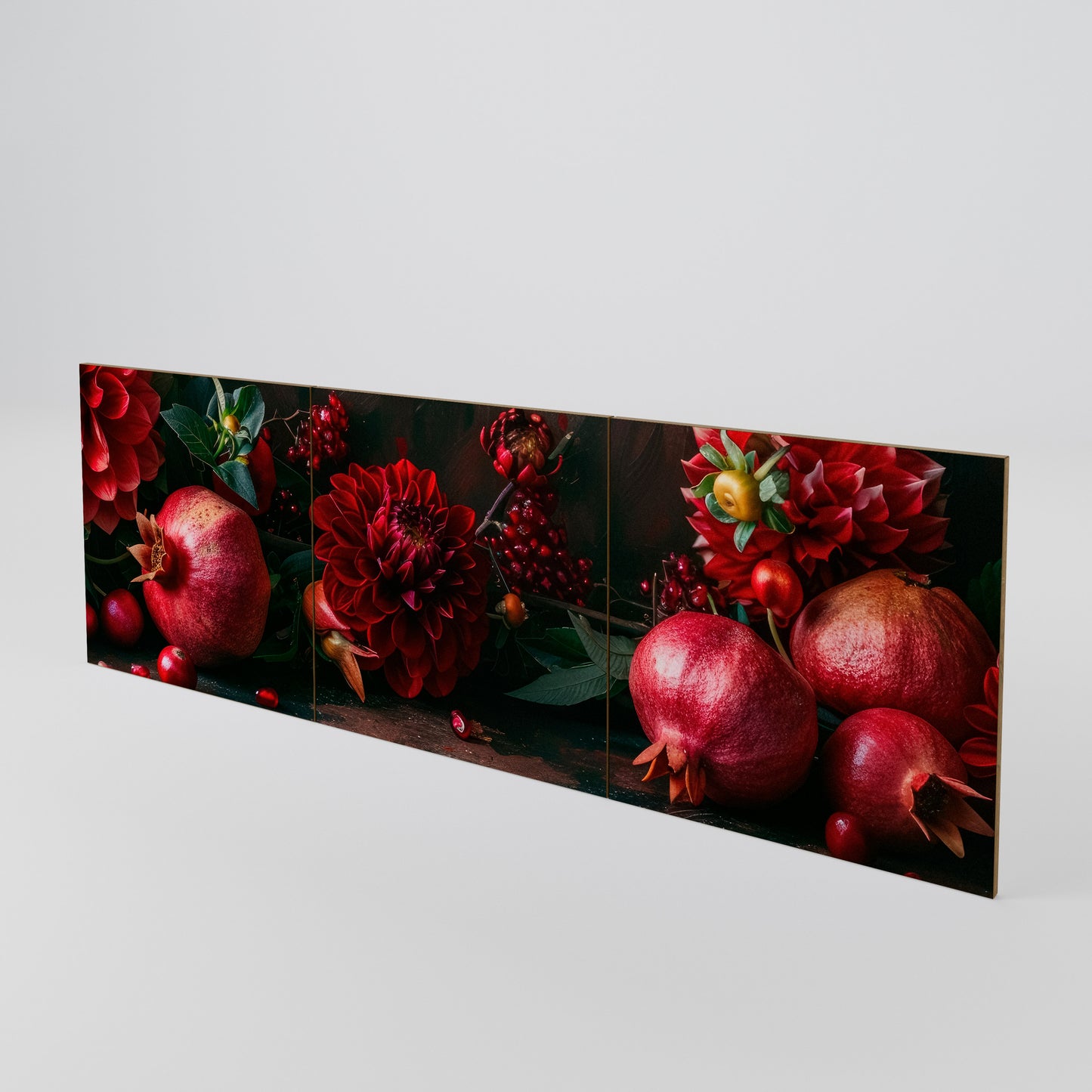 DAHLIAS AND POMEGRANATES Set di 3 ante per madia