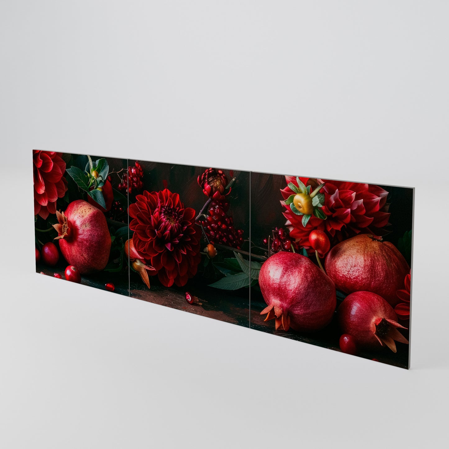 DAHLIAS AND POMEGRANATES Set di 3 ante per madia