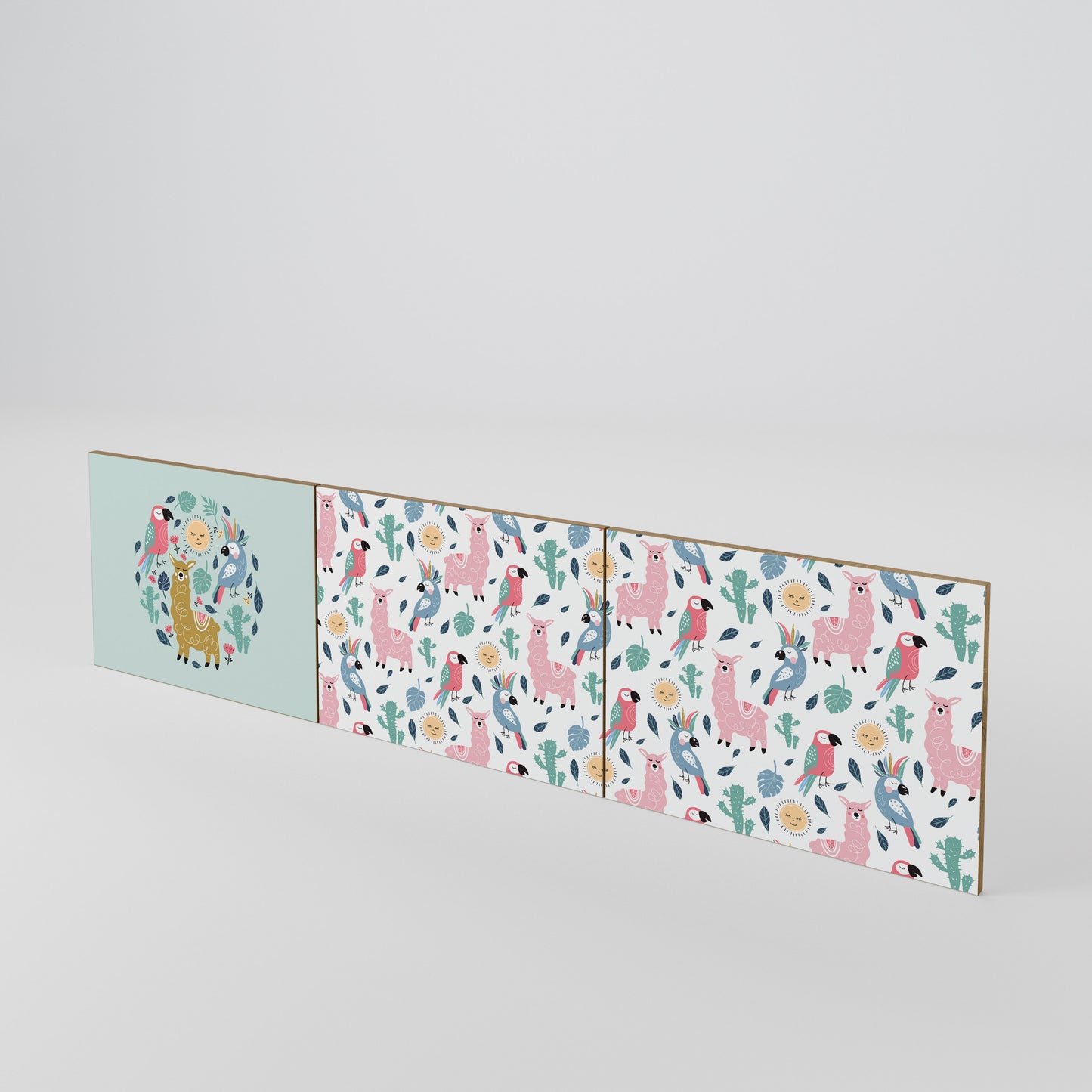 COLORFUL ALPACAS Set di 3 ante per mobile TV