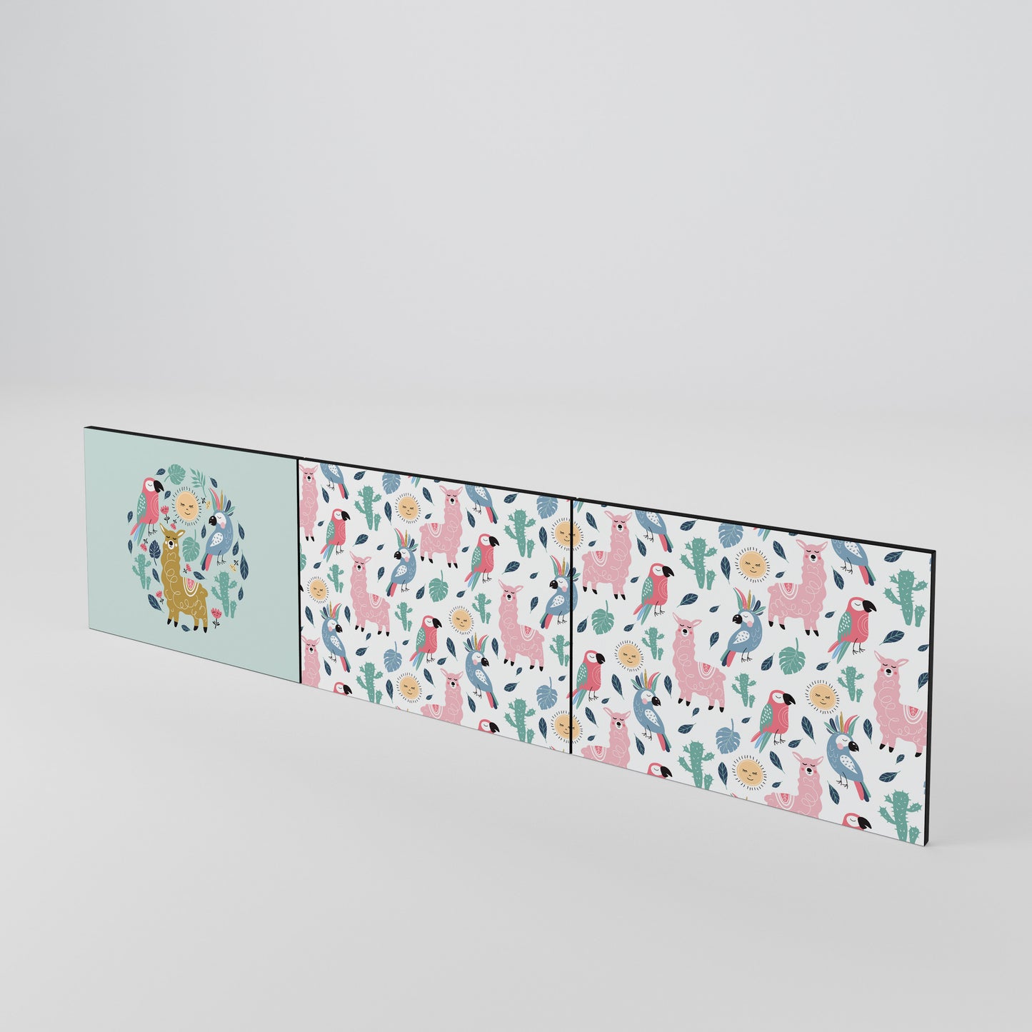 COLORFUL ALPACAS Set di 3 ante per mobile TV