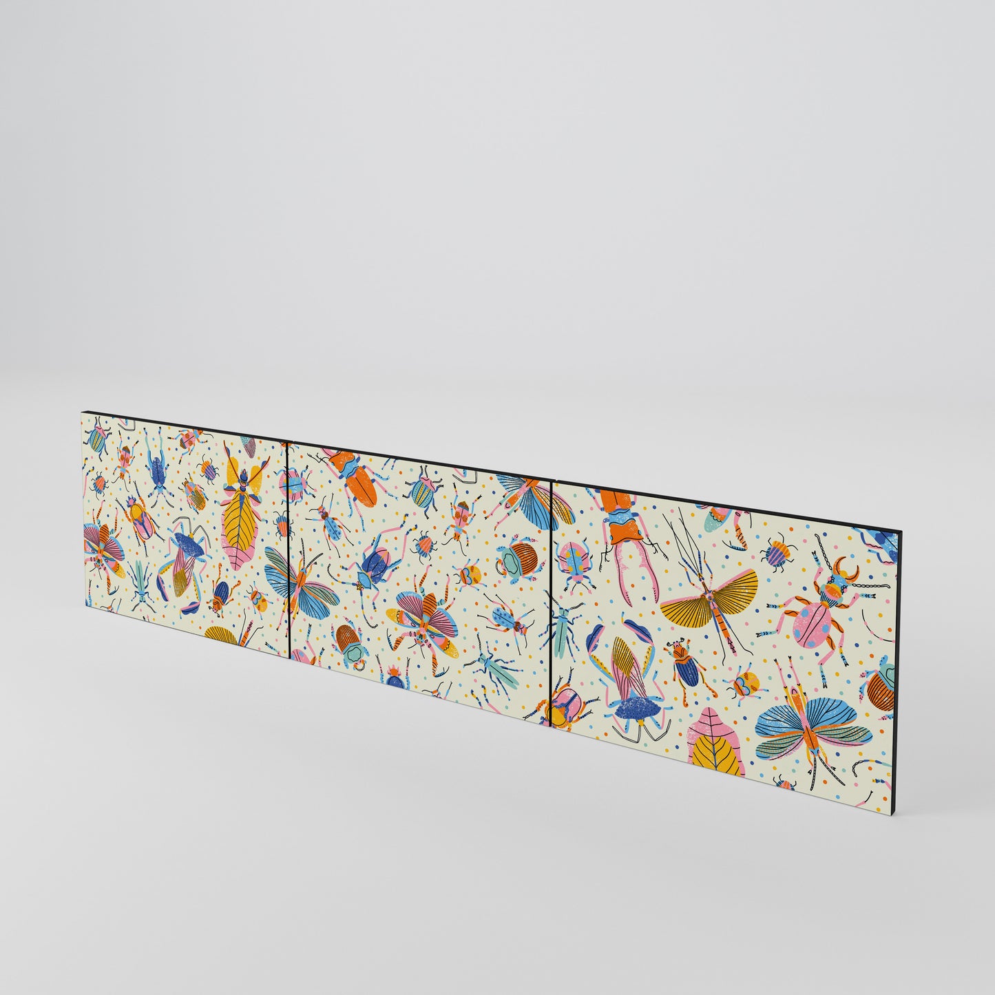 COLORFUL INSECTS Set di 3 ante per mobile TV