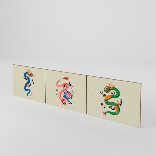 MYTHOLOGICAL CREATURES Set di 3 ante per mobile TV