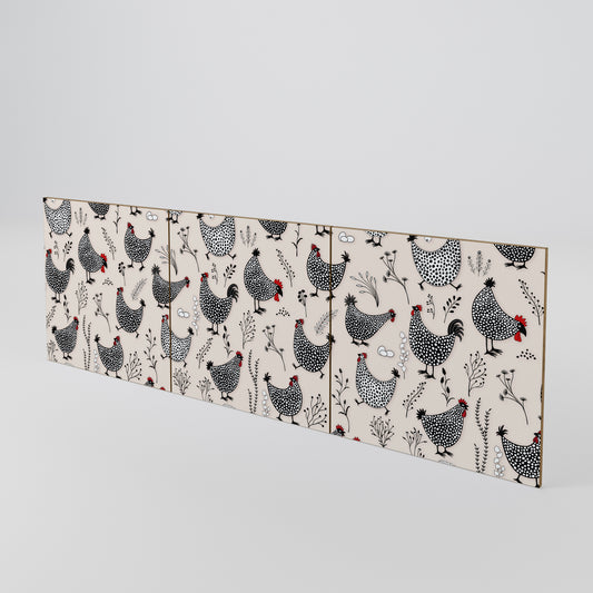 HAPPY HENS Set di 3 ante per madia