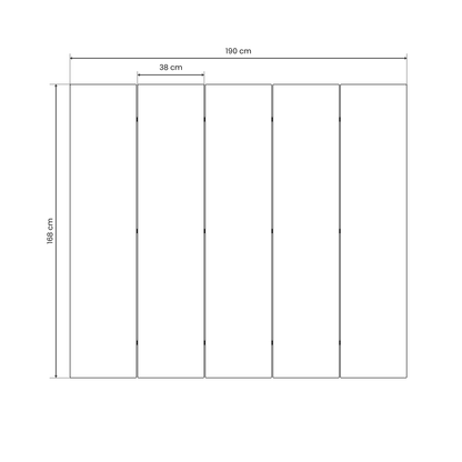 PERDITA DI CONFIGURAZIONE Divisorio decorativo per ambienti a 5 pannelli