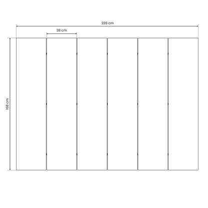 ASTRAZIONE E GEOMETRIA Divisorio decorativo per ambienti a 6 pannelli
